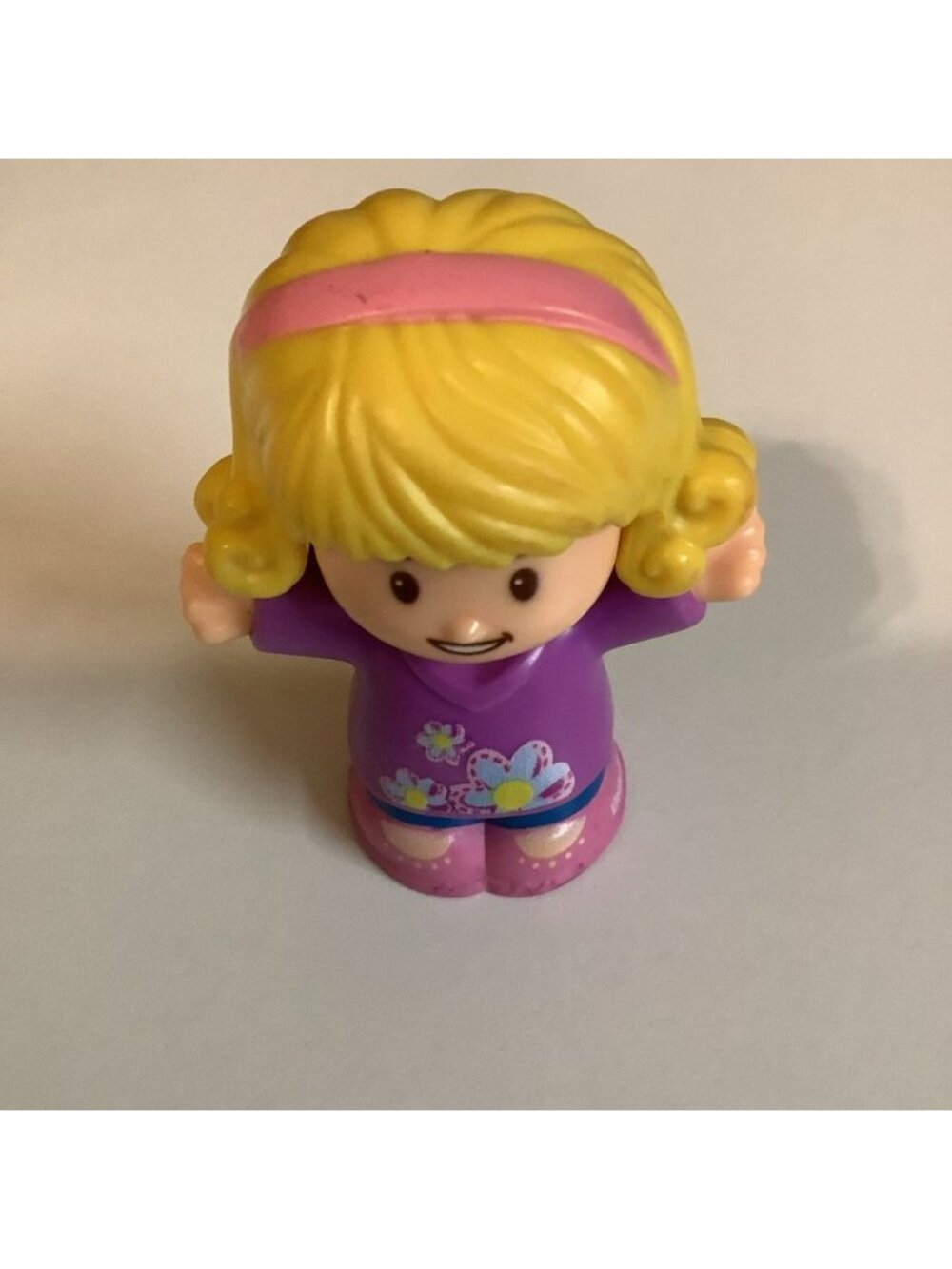 Fisher Price Little People Blond Girl Sister Dollhouse Family House Kids, Used